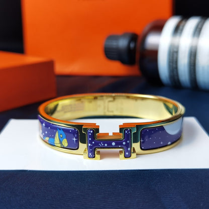 [Luxora]H STAR AND MOON BRACELET 12MM