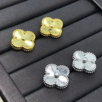 [Luxora]CLOVER MINI 9.5MM LASER EARRINGS