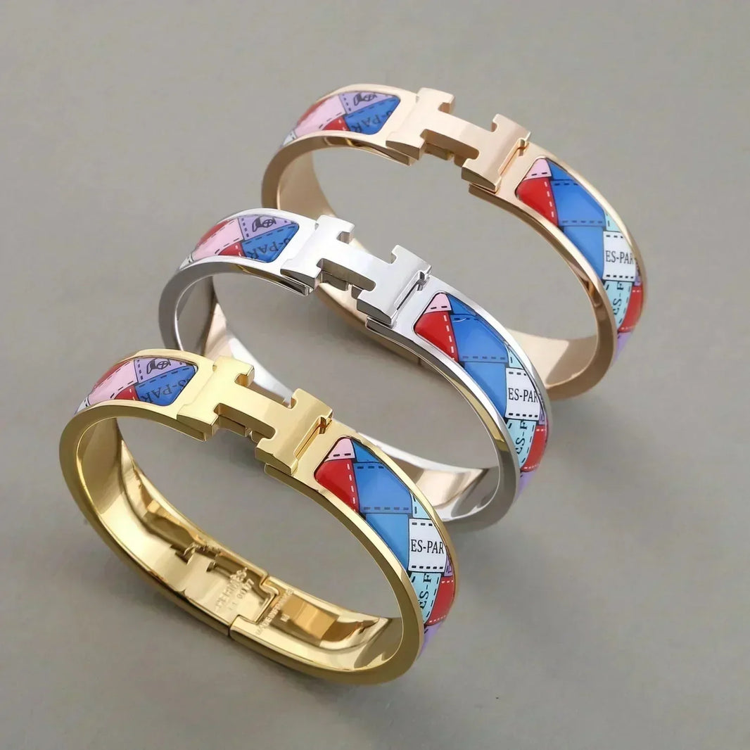 [Luxora]Hブレスレット ドットボーダー 12mm