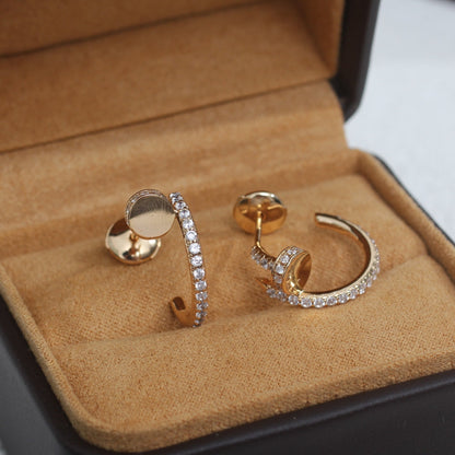 [Luxora] JUSTE OHRRINGE 12,75 MM ROSA GOLD DIAMANT