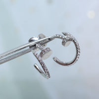 [Luxora]JUSTE EARRINGS 12.75MM SILVER DIAMOND
