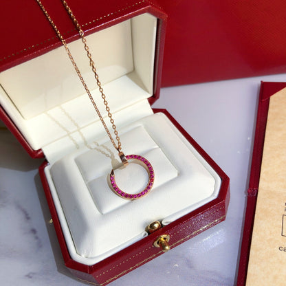 [Luxora]JUSTE NECKLACE RED FULL DIAMONDS