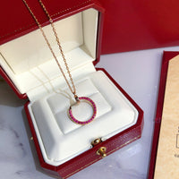 [Luxora]JUSTE NECKLACE GOLD RED DIAMONDS