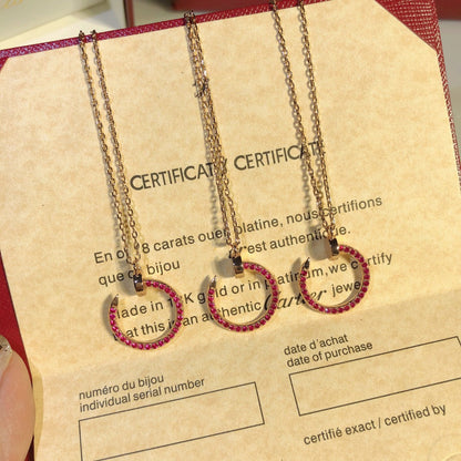 [Luxora]JUSTE NECKLACE RED FULL DIAMONDS