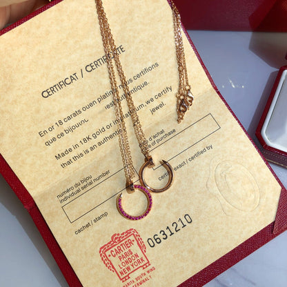 [Luxora]JUSTE NECKLACE RED FULL DIAMONDS