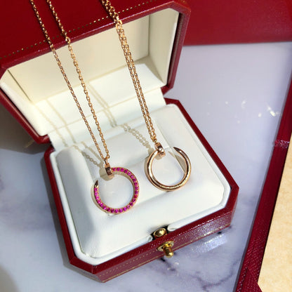 [Luxora]JUSTE NECKLACE RED FULL DIAMONDS