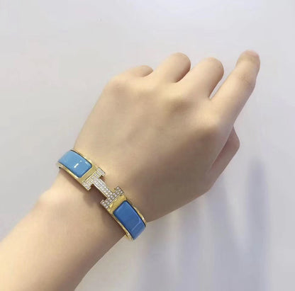 [Luxora]H CLOUD BLUE BRACELET GOLD DIAMOND