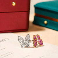 [Luxora]TWIN BUTTERFLY DIAMOND RING