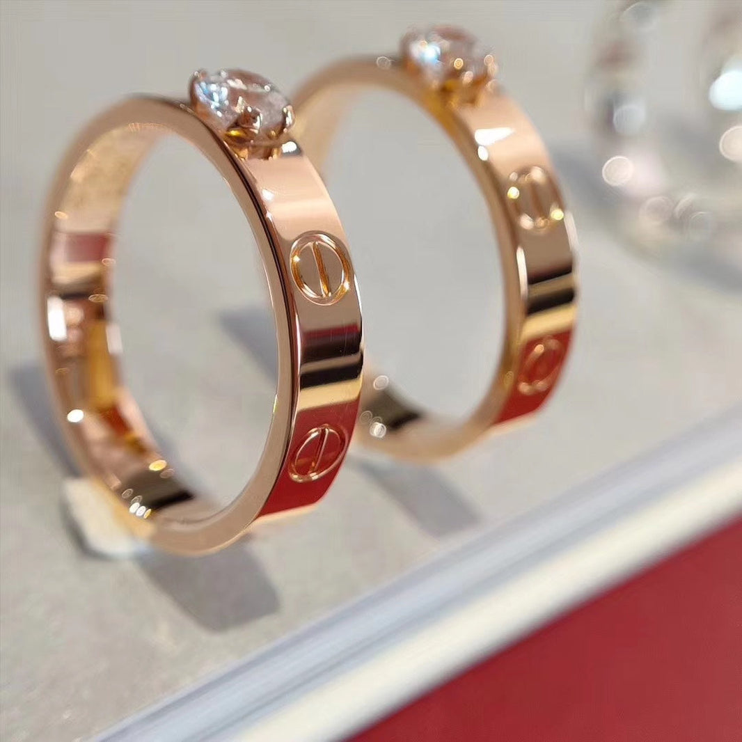 [Luxora]ラブリング 3.6mm ビッグダイヤモンド1個