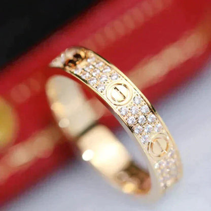 [Luxora]LOVE RING 4.0MM DIAMOND PAVED