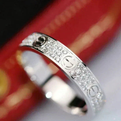 [Luxora]LOVE RING 4.0MM DIAMOND PAVED
