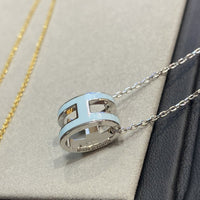 [Luxora]POP H LIGHT BLUE NECKLACE