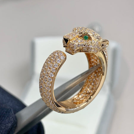 [Luxora] PANTHERE RING AUS ROSA GOLD MIT DIAMANTEN
