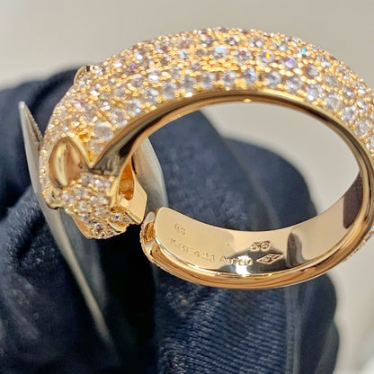 [Luxora] PANTHERE RING AUS ROSA GOLD MIT DIAMANTEN