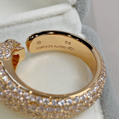 [Luxora] PANTHERE RING AUS ROSA GOLD MIT DIAMANTEN