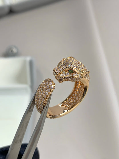[Luxora] PANTHERE RING AUS ROSA GOLD MIT DIAMANTEN