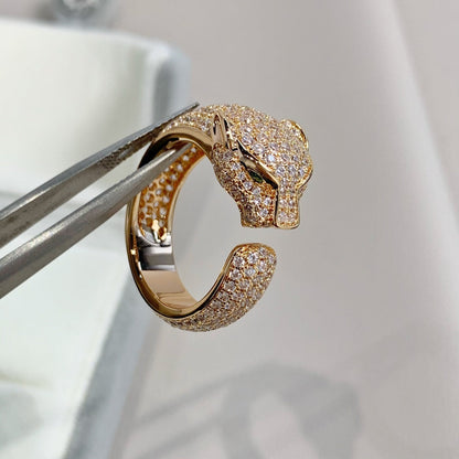 [Luxora] PANTHERE RING AUS ROSA GOLD MIT DIAMANTEN