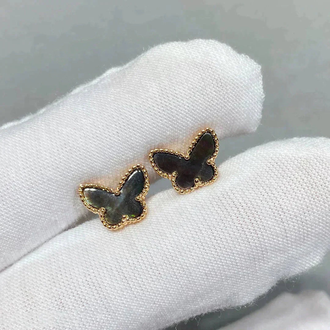 [Luxora]BUTTERFLY DARK MOP  EARRINGS