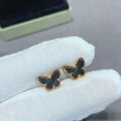 [Luxora]BUTTERFLY DARK MOP  EARRINGS