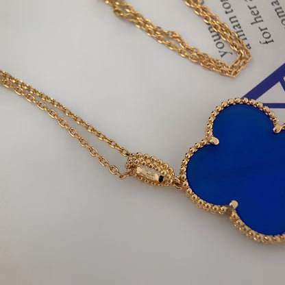 [Luxora]CLOVER 25MM NECKLACE TURQUOISE ROSE GOLD