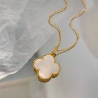 [Luxora]CLOVER 25MM MOP LARGE PENDANT NECKLACE