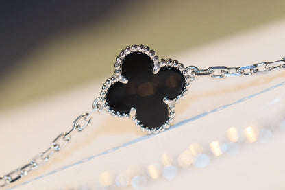 [Luxora]CLOVER 20 MOTIFS ONYX DIAMOND SILVER