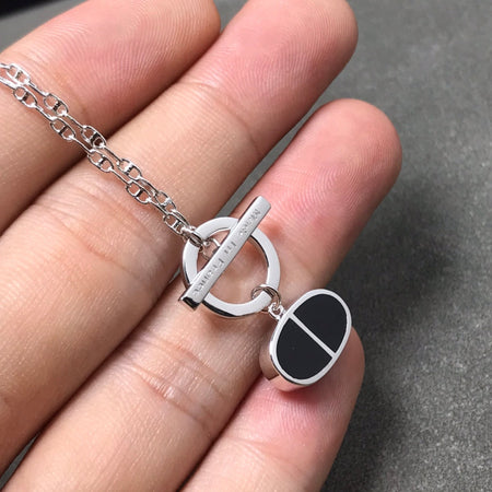 [Luxora]CHAINE VERSO BLACK CERAMIC  NECKLACE