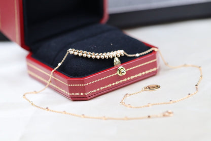 [Luxora]CLASH PINK GOLD NECKLACE