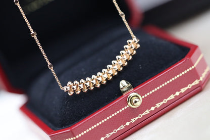 [Luxora]CLASH PINK GOLD NECKLACE