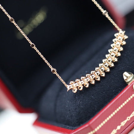 [Luxora]CLASH PINK GOLD NECKLACE