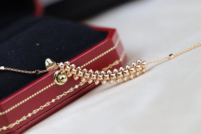 [Luxora]CLASH PINK GOLD NECKLACE