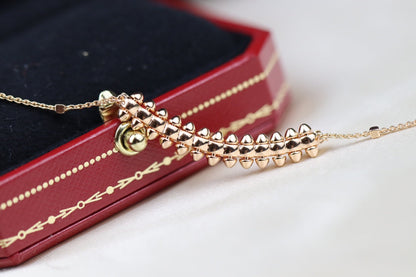 [Luxora]CLASH PINK GOLD NECKLACE