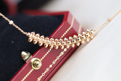 [Luxora]CLASH PINK GOLD NECKLACE