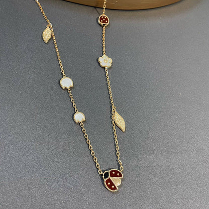 [Luxora]LUCKY SPRING 15 MOTIFS GOLD NECKLACE