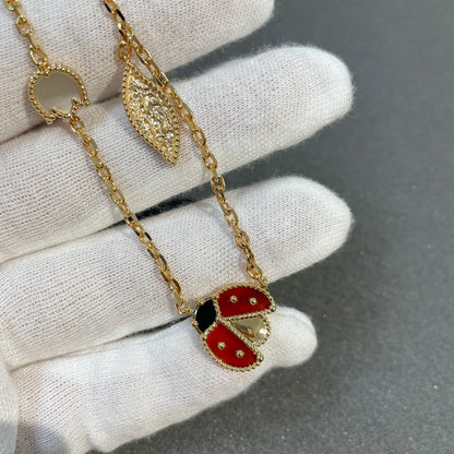 [Luxora]LUCKY SPRING 15 MOTIFS GOLD NECKLACE