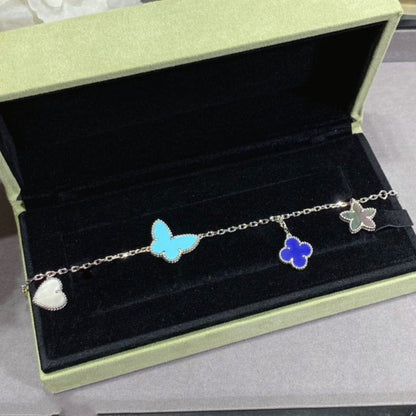 [Luxora]LUCKY SPRING SILVER BRACELET 4 MOTIF