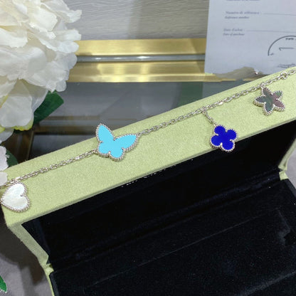 [Luxora]LUCKY SPRING SILVER BRACELET 4 MOTIF