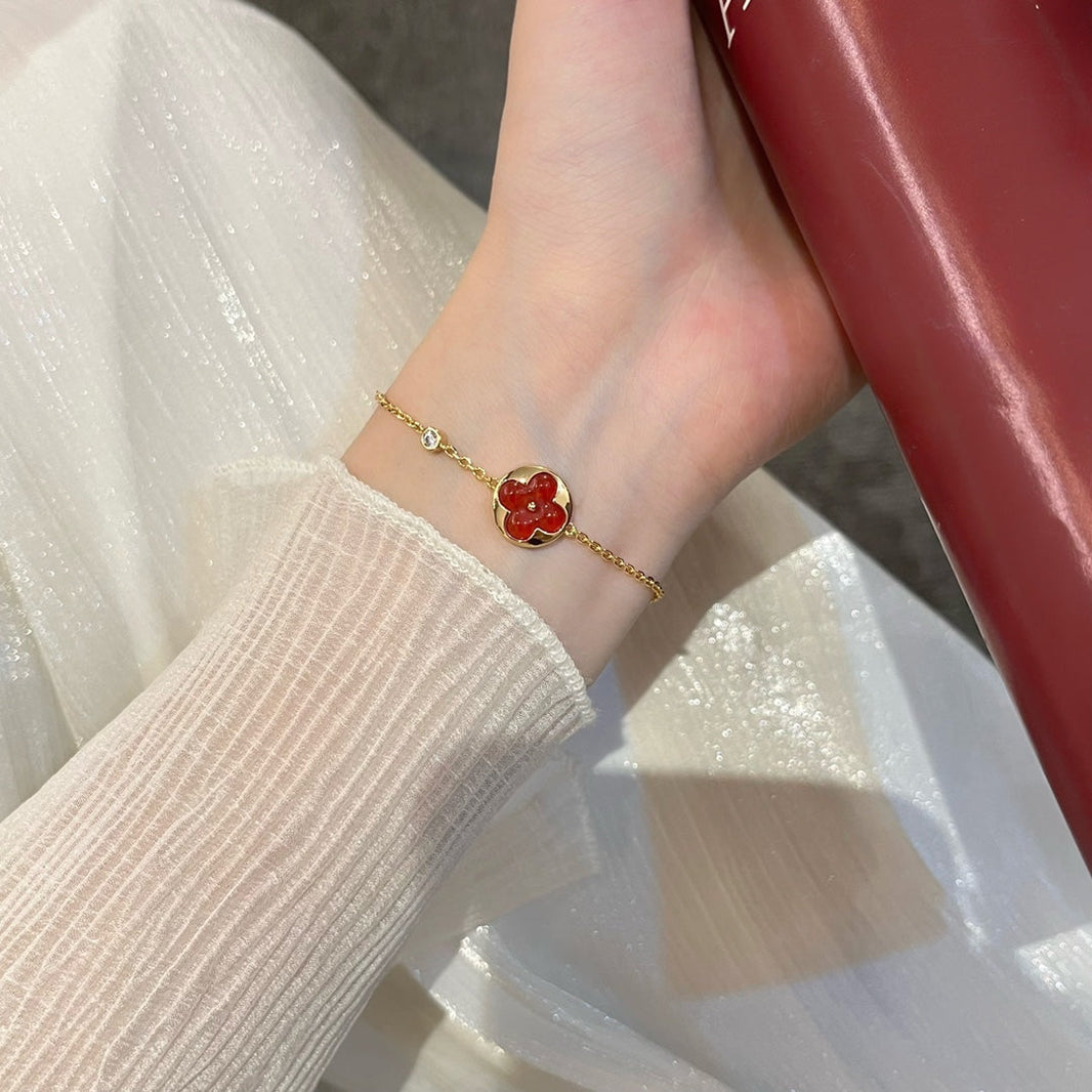 [Luxora]SUN PEDANT CARNELIAN BRACELET