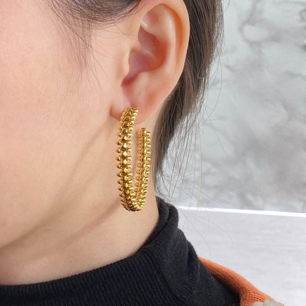 [Luxora]CLASH HOOP LARGE EARRINGS