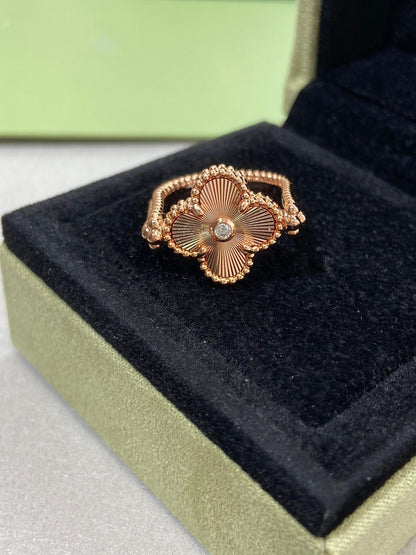 [Luxora]CLOVER RIVERSIBLE RING ROSE GOLD COLLECTION