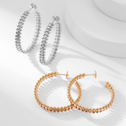 [Luxora]CLASH HOOP LARGE EARRINGS