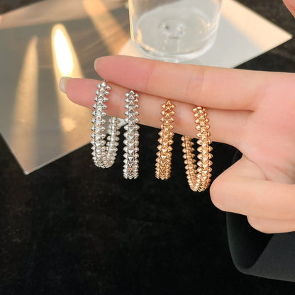 [Luxora]CLASH HOOP LARGE EARRINGS