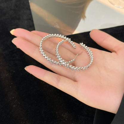 [Luxora]CLASH HOOP LARGE EARRINGS