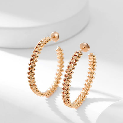 [Luxora]CLASH HOOP LARGE EARRINGS