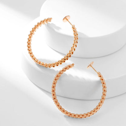 [Luxora]CLASH HOOP LARGE EARRINGS