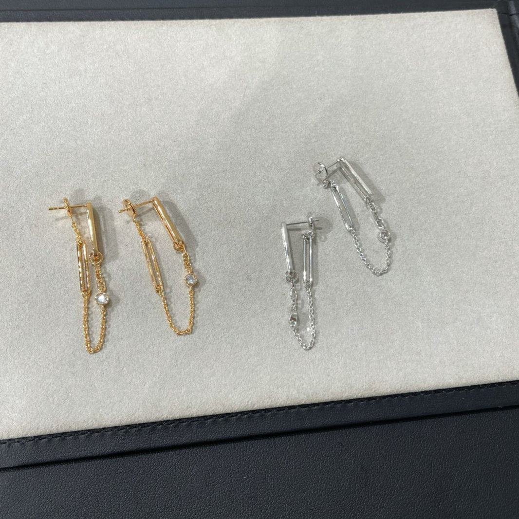 [Luxora]CHAINE CHAOS DIAMANT-TROPFENOHRRINGE