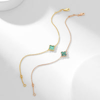 [Luxora]CLOVER BRACELET MALACHITE 1 MOTIF