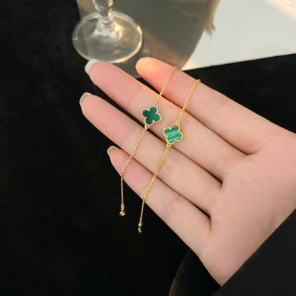 [Luxora]CLOVER BRACELET MALACHITE 1 MOTIF