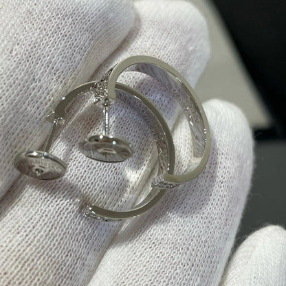 [Luxora]LOVE EARRINGS 3.6MM DIAMOND PAVED