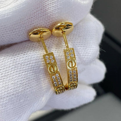 [Luxora]LOVE EARRINGS 3.6MM DIAMOND PAVED